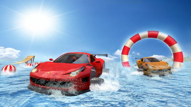 真正的水冲浪车模拟器3D